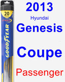 Passenger Wiper Blade for 2013 Hyundai Genesis Coupe - Hybrid