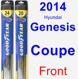 Front Wiper Blade Pack for 2014 Hyundai Genesis Coupe - Hybrid