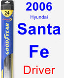 Driver Wiper Blade for 2006 Hyundai Santa Fe - Hybrid