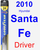 Driver Wiper Blade for 2010 Hyundai Santa Fe - Hybrid