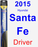 Driver Wiper Blade for 2015 Hyundai Santa Fe - Hybrid