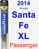 Passenger Wiper Blade for 2014 Hyundai Santa Fe XL - Hybrid