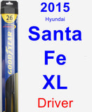 Driver Wiper Blade for 2015 Hyundai Santa Fe XL - Hybrid