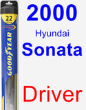 Driver Wiper Blade for 2000 Hyundai Sonata - Hybrid