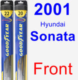 Front Wiper Blade Pack for 2001 Hyundai Sonata - Hybrid