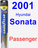 Passenger Wiper Blade for 2001 Hyundai Sonata - Hybrid