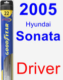 Driver Wiper Blade for 2005 Hyundai Sonata - Hybrid