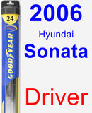 Driver Wiper Blade for 2006 Hyundai Sonata - Hybrid