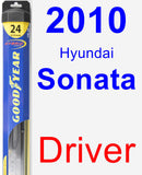 Driver Wiper Blade for 2010 Hyundai Sonata - Hybrid