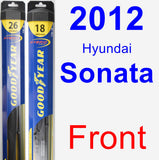 Front Wiper Blade Pack for 2012 Hyundai Sonata - Hybrid