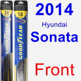 Front Wiper Blade Pack for 2014 Hyundai Sonata - Hybrid