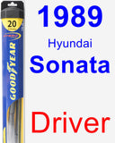 Driver Wiper Blade for 1989 Hyundai Sonata - Hybrid