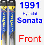 Front Wiper Blade Pack for 1991 Hyundai Sonata - Hybrid