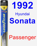 Passenger Wiper Blade for 1992 Hyundai Sonata - Hybrid