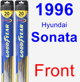 Front Wiper Blade Pack for 1996 Hyundai Sonata - Hybrid