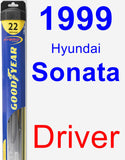 Driver Wiper Blade for 1999 Hyundai Sonata - Hybrid