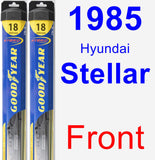 Front Wiper Blade Pack for 1985 Hyundai Stellar - Hybrid