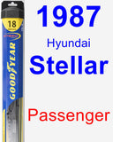 Passenger Wiper Blade for 1987 Hyundai Stellar - Hybrid