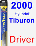 Driver Wiper Blade for 2000 Hyundai Tiburon - Hybrid