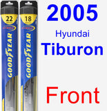 Front Wiper Blade Pack for 2005 Hyundai Tiburon - Hybrid
