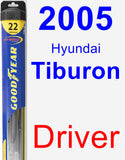 Driver Wiper Blade for 2005 Hyundai Tiburon - Hybrid
