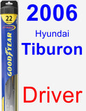 Driver Wiper Blade for 2006 Hyundai Tiburon - Hybrid