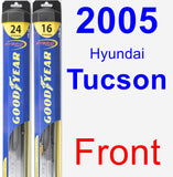 Front Wiper Blade Pack for 2005 Hyundai Tucson - Hybrid