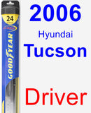 Driver Wiper Blade for 2006 Hyundai Tucson - Hybrid