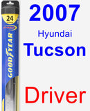 Driver Wiper Blade for 2007 Hyundai Tucson - Hybrid