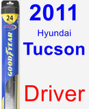 Driver Wiper Blade for 2011 Hyundai Tucson - Hybrid