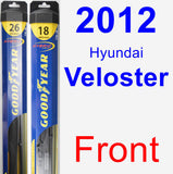 Front Wiper Blade Pack for 2012 Hyundai Veloster - Hybrid