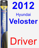 Driver Wiper Blade for 2012 Hyundai Veloster - Hybrid