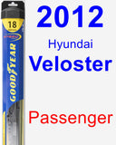 Passenger Wiper Blade for 2012 Hyundai Veloster - Hybrid