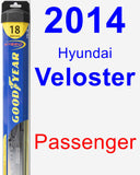 Passenger Wiper Blade for 2014 Hyundai Veloster - Hybrid