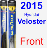 Front Wiper Blade Pack for 2015 Hyundai Veloster - Hybrid