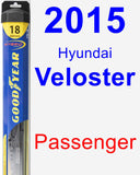 Passenger Wiper Blade for 2015 Hyundai Veloster - Hybrid