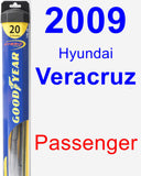 Passenger Wiper Blade for 2009 Hyundai Veracruz - Hybrid