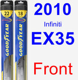 Front Wiper Blade Pack for 2010 Infiniti EX35 - Hybrid
