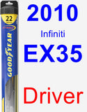 Driver Wiper Blade for 2010 Infiniti EX35 - Hybrid