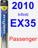 Passenger Wiper Blade for 2010 Infiniti EX35 - Hybrid