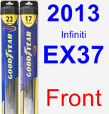 Front Wiper Blade Pack for 2013 Infiniti EX37 - Hybrid