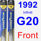 Front Wiper Blade Pack for 1992 Infiniti G20 - Hybrid