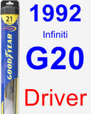 Driver Wiper Blade for 1992 Infiniti G20 - Hybrid