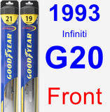 Front Wiper Blade Pack for 1993 Infiniti G20 - Hybrid