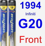 Front Wiper Blade Pack for 1994 Infiniti G20 - Hybrid