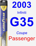 Passenger Wiper Blade for 2003 Infiniti G35 - Hybrid