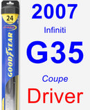 Driver Wiper Blade for 2007 Infiniti G35 - Hybrid