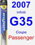 Passenger Wiper Blade for 2007 Infiniti G35 - Hybrid