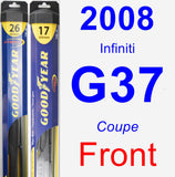 Front Wiper Blade Pack for 2008 Infiniti G37 - Hybrid