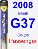 Passenger Wiper Blade for 2008 Infiniti G37 - Hybrid